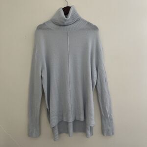 ATHLETA Transit Merino Wool Blend Turtleneck Oversized Sweater, Sky Blue- Small